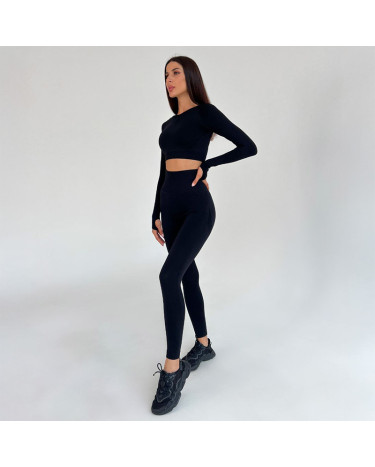 Легінси Темно Чорні з Push-Up Ефектом