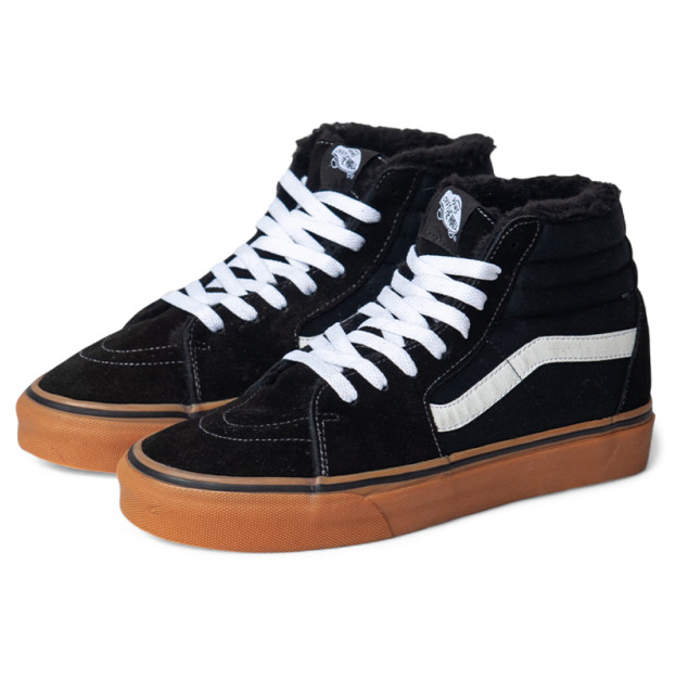Vans Old Skool High Black White Gum С МЕХОМ