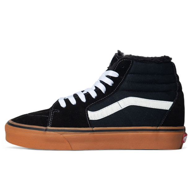 Vans Old Skool High Black White Gum С МЕХОМ