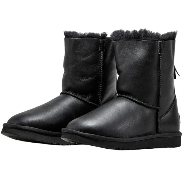 UGG Classic Short Zip Metallic Black II