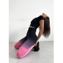 Легінси Чорно-Рожеві з Push-Up Ефектом