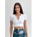 Кроп Топ на Застібці Спортивний Білий