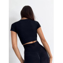 Кроп Топ на Застібці Спортивний Чорний