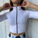 Кофта на Блискавці Біла