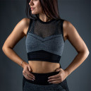 Топ Спортивний Чорно Сірий