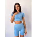Кроп Топ Спортивний Голубий