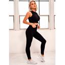 Топ Спортивний Чорний в Рубчик