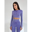 Комплект Легінси з Push-Up Ефектом + Рашгард Фіолетовий