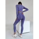 Комплект Легінси з Push-Up Ефектом + Рашгард Фіолетовий