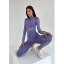 Комплект Легінси з Push-Up Ефектом + Рашгард Фіолетовий