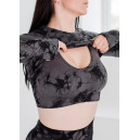 Топ Спортивний Сіро Чорний