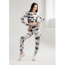 Легінси Чорно Білі з Push-Up Ефектом