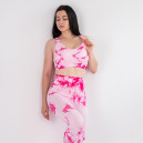 Топ Спортивний Біло Рожевий