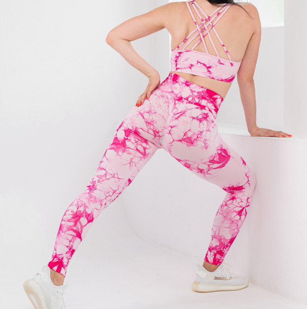 Легінси Біло Рожеві з Push-Up Ефектом