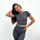 Кроп Топ Спортивний Темно Сірий