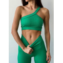 Топ Спортивний Зелений в Рубчик