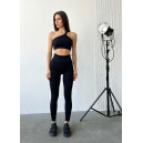 Топ Спортивний Чорний в Рубчик