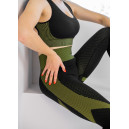 Легінси Чорно Зелені з Візерунком