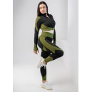Легінси Чорно Зелені з Візерунком