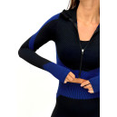 Рашгард на Блискавці Чорно Синій з Візерунком