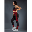 Топ Спортивний Чорно Бордовий з Візерунком