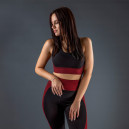 Топ Спортивний Чорно Бордовий з Візерунком