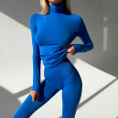 Безшовний Базовий Комплект Легінси + Водолазка Синій