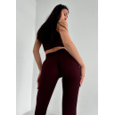 Легінси Темно Бордові в Рубчик з Push-Up Ефектом