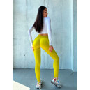 Легінси Жовті в Рубчик з Push-Up Ефектом