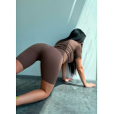 Велосипедки Коричневі в Рубчик