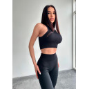 Топ Спортивний Чорний в Рубчик