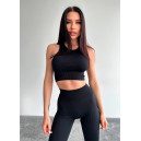 Топ Спортивний Чорний в Рубчик