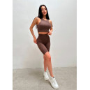 Топ Спортивний Коричневий в Рубчик