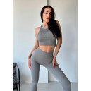 Топ Спортивний Сірий в Рубчик