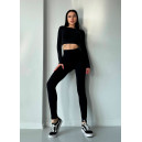 Кроп Топ з Довгим Рукавом Чорний