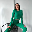 Кроп Топ з Довгим Рукавом Зелений