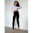 Кроп Топ з Довгим Рукавом Білий