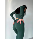 Кроп Топ з Довгим Рукавом Темно Зелений