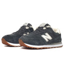 New Balance 574 Grey White Winter С МЕХОМ