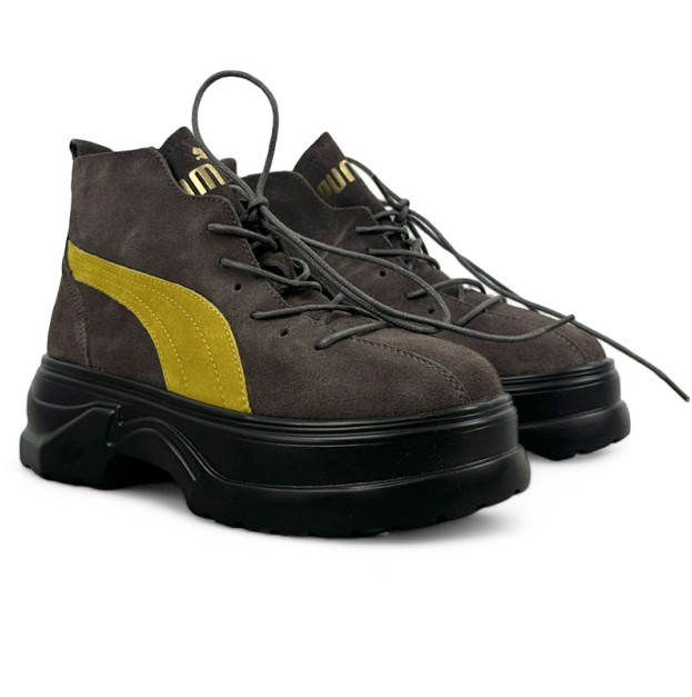 Puma Spring Boots Brown Yellow Black