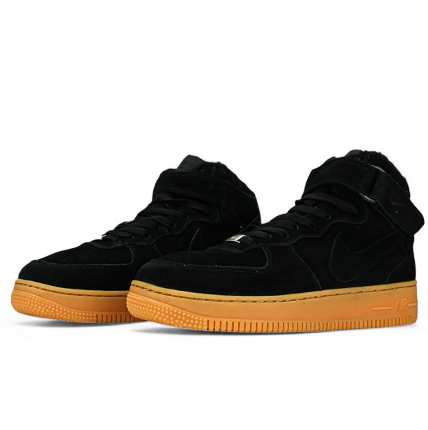 Nike Air Force 1 High Black Gym З ХУТРОМ