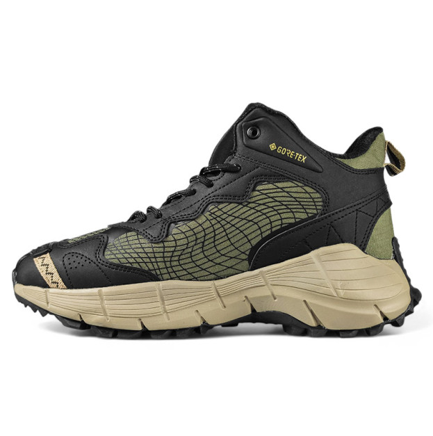 Reebok Zig Kinetica 2.5 Edge Black Beige Khaki З ХУТРОМ