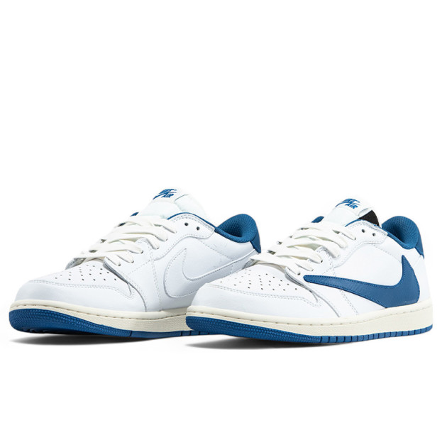 Jordan 1 Retro Low OG SP x Fragment Design x Travis Scott Sail Military Blue DM7866-104