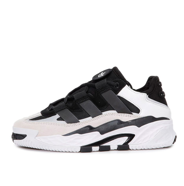 Adidas Niteball White Black Winter С МЕХОМ