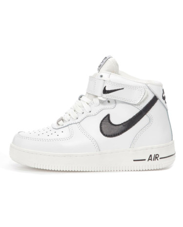 Nike Air Force 1 High White Black Winter С МЕХОМ