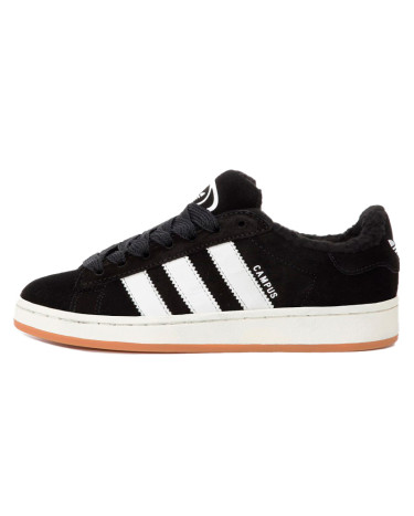 Adidas Campus Black White Winter С МЕХОМ