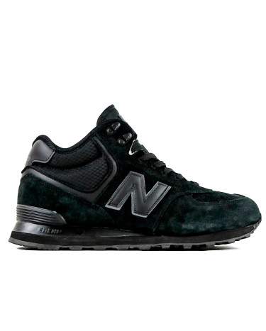 New Balance 574 Black Suede Winter С МЕХОМ