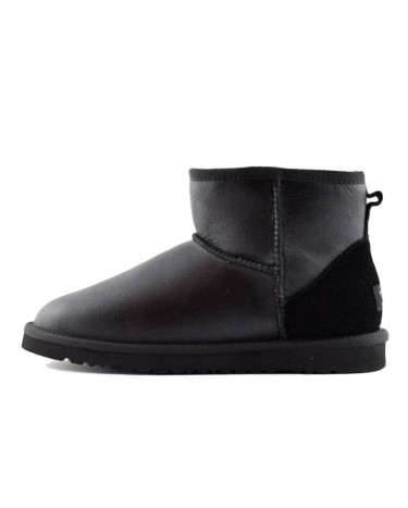 UGG Classic Mini Leather Metallic Black 1016222LM