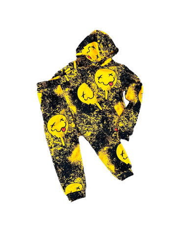 Дитячий костюм з флісом жовтий смайлик