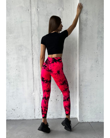 Легінси Червоно-Чорні з Push-Up Ефектом
